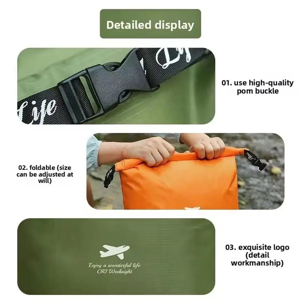 Waterproof Storage Bag USA Portable Travel Pouch & Luggage Organizer for Swimming, Gym, Camping, Beach, Clothes & Toiletries - Ammpoure