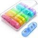 Weekly Pill Organizer USA Portable Travel Medicine Box, 21-Compartment 3-Times-a-Day Case for Vitamins, Supplements & Fish Oil - Ammpoure