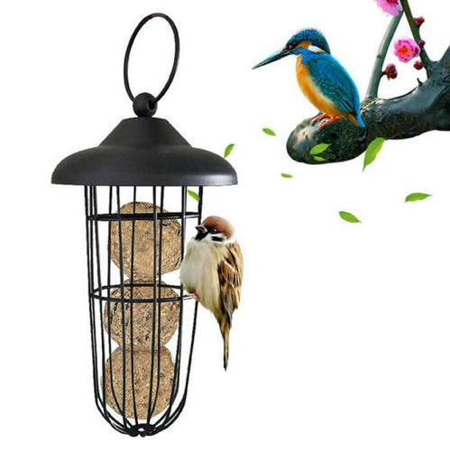 Wild Bird Feeder Outdoor Hanging Metal Windproof Ball Type Bird Feeder - Ammpoure Wellbeing 🇬🇧