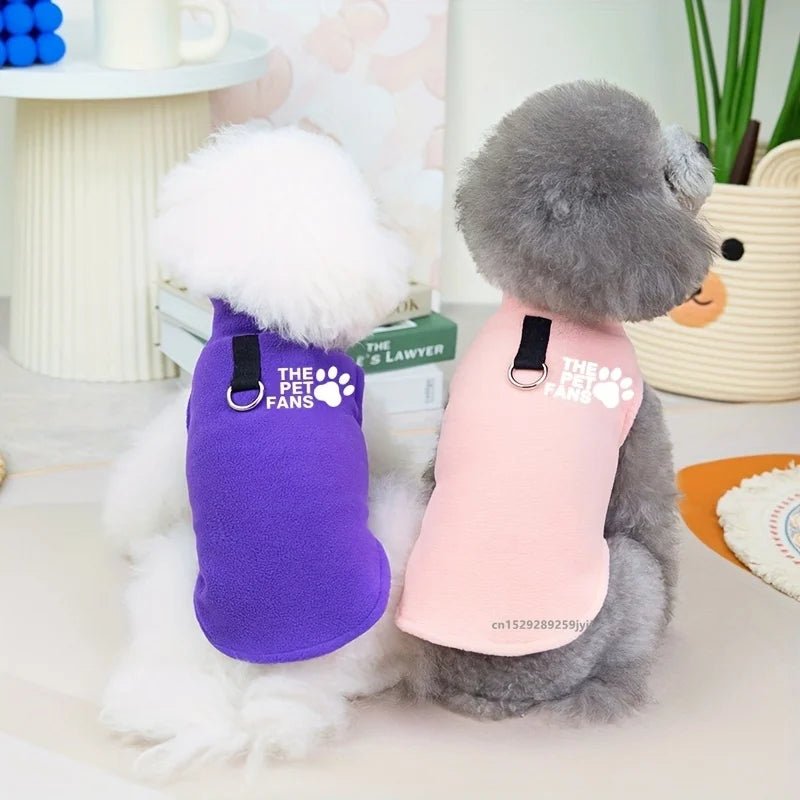 Winter Warm Dog Clothes Canada Pet Vest Fleece Jacket for Small & Medium Dogs Pug Chihuahua French Bulldog Coat Sweater - Ammpoure