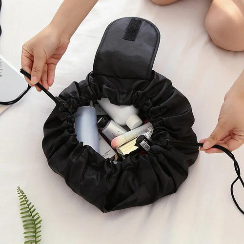 Women Drawstring Cosmetic Bag Travel Storage Makeup Bag Organizer Female Make Up Pouch Portable Waterproof Toiletry Beauty Case - Ammpoure Wellbeing 🇬🇧