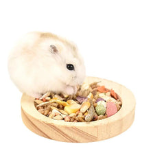 Load image into Gallery viewer, Wooden Hamster Feeding Bowl Hamster Food Bowl Small Animal Round Feeding Dish for Dwarf Syrian Hamsters Gerbils Mice - Ammpoure Wellbeing 🇬🇧
