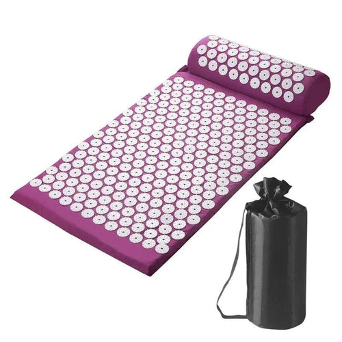 Yoga Acupressure Mat Neck Back Foot Massager Pain Stress Relief Massage Cushion Pad - Ammpoure Wellbeing 🇬🇧