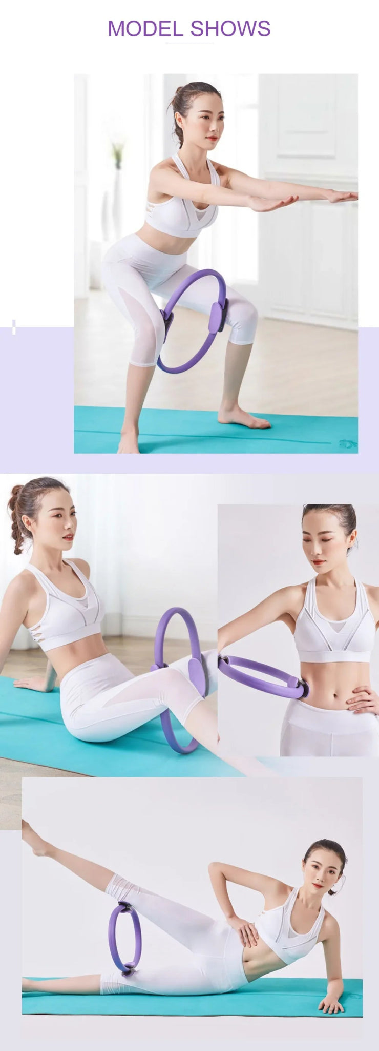 Yoga Fitness Ring Pilates Ring Women Girl Exercise Home Resistance Elasticity Yoga Gym Workout Pilates Circle Yoga Circle ﻿ - Ammpoure