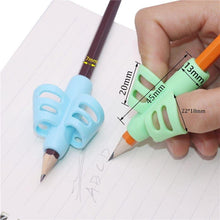 Load image into Gallery viewer, 1-3 Pcs Children Writing Pencil Pen Holder Kids Learning Practise Silicone Pen Aid Posture Correction Device for Students - Ammpoure Wellbeing 🇬🇧
