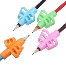 Load image into Gallery viewer, 1-3 Pcs Children Writing Pencil Pen Holder Kids Learning Practise Silicone Pen Aid Posture Correction Device for Students - Ammpoure Wellbeing 🇬🇧
