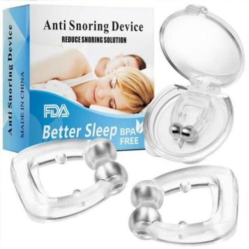 1PC Silicone Nose Clip Magnetic Anti Snore Stopper Snoring Silent Sleep Aid Device Guard Night Anti Snoring Device Health Care - Ammpoure Wellbeing 🇬🇧