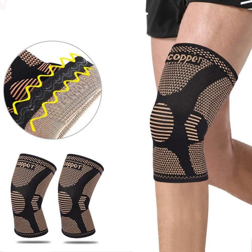 1 Piece Copper Knee Protector Joint Support Knee Pads for Arthritis Joint Pain Relief Compression Knee Sleeve for Sports Fitness - Ammpoure Wellbeing 🇬🇧