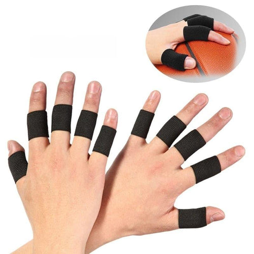 10Pcs Finger Sleeve Support Thumb Brace Protector for Basketball Tennis Baseball Golf Gym - Ammpoure Wellbeing 🇬🇧
