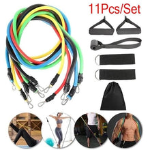 Load image into Gallery viewer, 11 Pieces Resistance Bands, Home Gym Equipment, Workout Set - Ammpoure London
