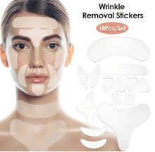 Load image into Gallery viewer, 18 pieces Reusable Silicone Anti Wrinkle Patches for Women and Men for Face, Forehead, Under Eye - Ammpoure London
