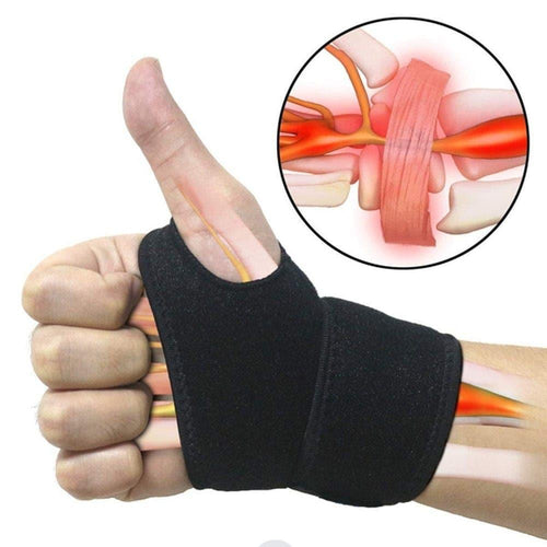 1Pc Carpal Tunnel Wrist Brace Adjustable Wrist Support Brace Wrist Compression Wrap with Pain Relief for Arthritis Tendinitis - Ammpoure Wellbeing 🇬🇧