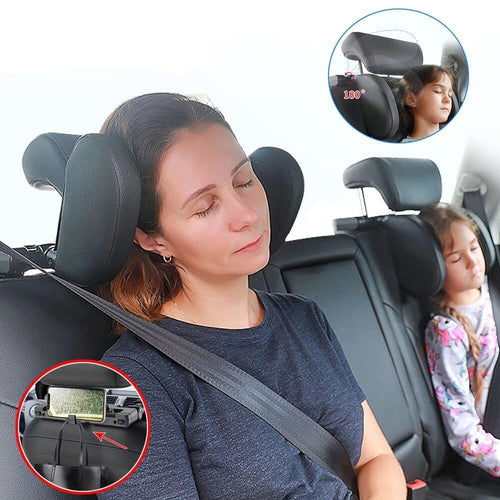 1pcs Car Seat Headrest Pillow Travel Rest Sleeping Headrest Support Solution Car Accessories Interior U Shaped Pillow For Kids - Ammpoure Wellbeing 🇬🇧
