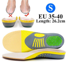 Load image into Gallery viewer, 2 pieces Premium Orthotic Gel Insoles Orthopedic Flat Foot Health Sole Pad For Shoes Insert Arch Support Pad For Plantar fasciitis Unisex - Ammpoure Wellbeing 🇬🇧
