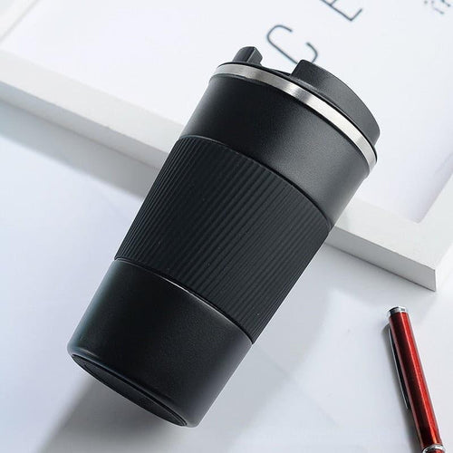 380ml/510ml Double Stainless Steel 304 Coffee Thermos Mug with Non-slip Case Car Vacuum Flask Travel Insulated Bottle - Ammpoure Wellbeing 🇬🇧