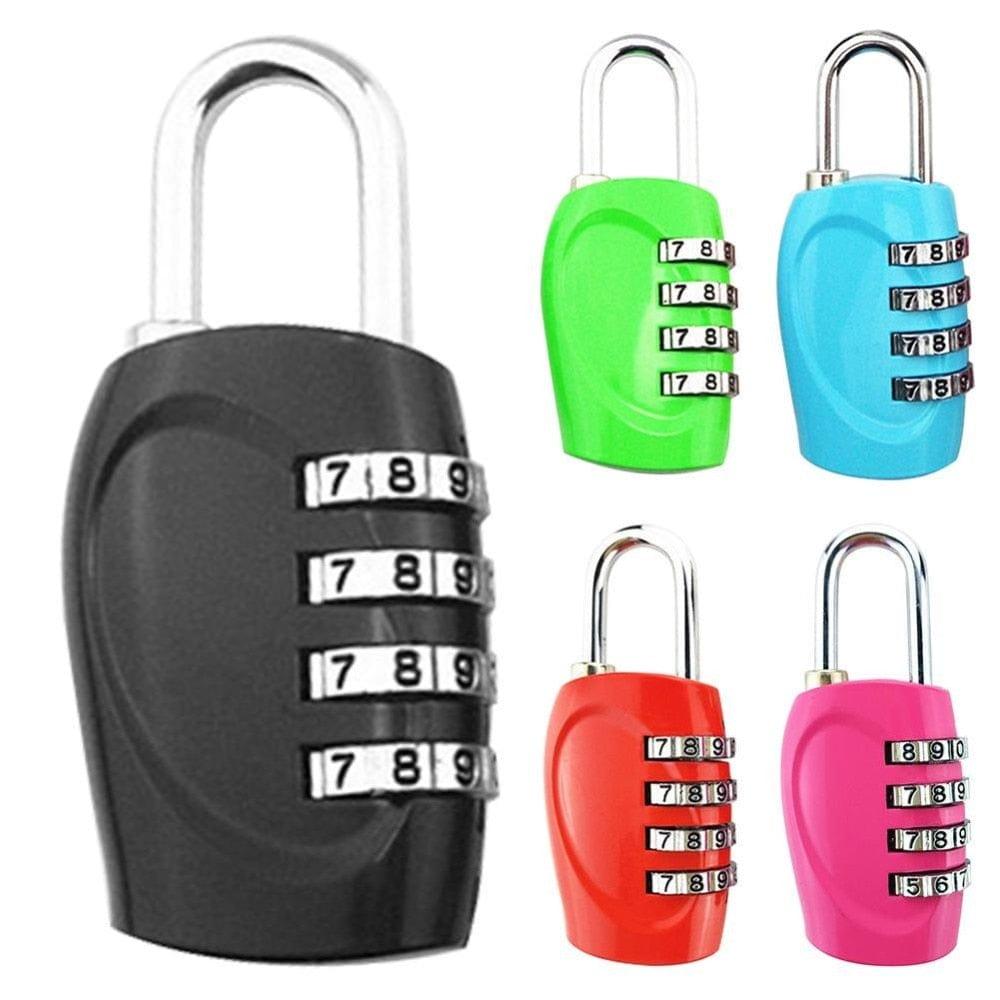 4 Dial Digit Password Lock Combination Suitcase Luggage Metal Code Password Locks Padlock Travel Safe Anti-Theft - Ammpoure Wellbeing 🇬🇧