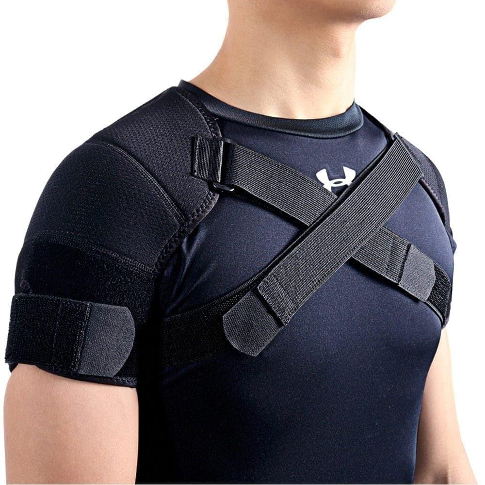 7K-foam Double Shoulder Brace Adjustable Sports Shoulder Support Belt Back Pain Relief Double Bandage Cross Compression - Ammpoure Wellbeing 🇬🇧