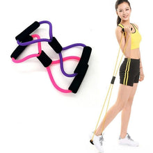 Load image into Gallery viewer, 8 Word Chest Fitness Home Gym Rubber Loop Latex Resistance Exerciser Equipment Stretch Yoga Training Elastic Bands For Fitness - Ammpoure Wellbeing 🇬🇧
