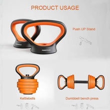 Load image into Gallery viewer, Adjustable Fitness Kettlebell Handle For Use With Weight Plates Home Gym Workout Comfortable Kettle Bell Grip Dumbbell Equipment - Ammpoure Wellbeing 🇬🇧

