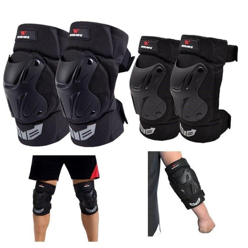 Adjustable Straps Sports Knee Elbow Pads EVA Protector Cycling Motorcycle Ski Snowboard Bike Volleyball Brace Support - Ammpoure Wellbeing 🇬🇧