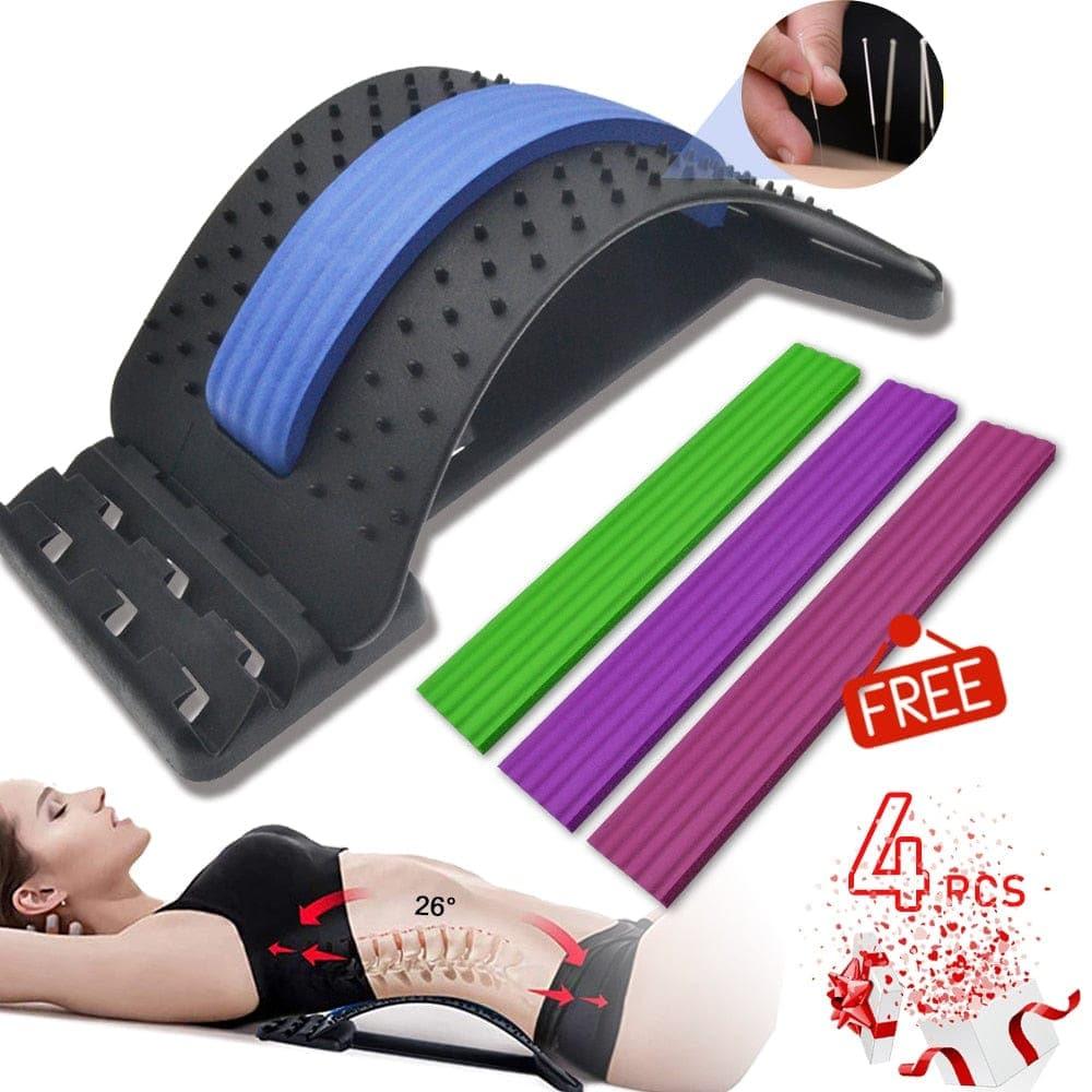 Back Massager Stretcher Support Spine Deck Pain Relief Chiropractic Lumbar Relief Back Stretcher Fitness Massage Equipment - Ammpoure Wellbeing 🇬🇧