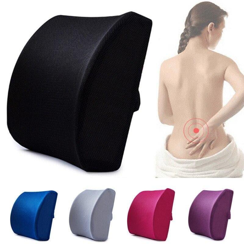 Back support cushion with memory foam for your chair or the seat in your car - Ammpoure London