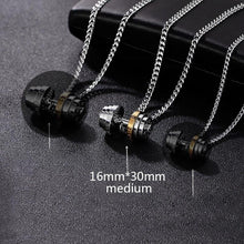 Load image into Gallery viewer, Barbell Necklace Male necklace stainless steel mens Couple pendants Fitness sports man accessories jewelry for neck - Ammpoure Wellbeing 🇬🇧
