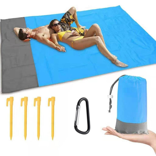 Beach Blanket Sandproof 200 X 210cm Waterproof Beach Mat Lightweight Picnic Blanket for Travel Hiking Sports - Ammpoure Wellbeing 🇬🇧