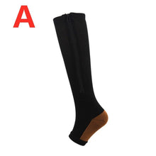 Load image into Gallery viewer, Copper Compression Sock Compression Stockings Zipper Compression Sock with Zip Chaussette De Compression Medias Socks - Ammpoure Wellbeing 🇬🇧
