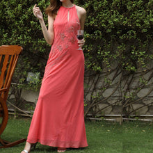 Load image into Gallery viewer, Coral Hand Sequin Evening Dress - Ammpoure London
