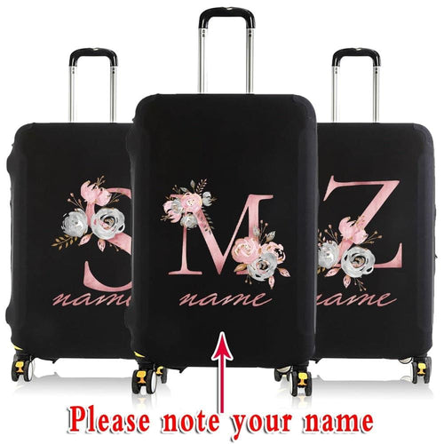 Custom Free Name Luggage Cover Elastic Suitcase Protective Case Trolley 18-32 Inch Travel Luggage Dust Cover Travel Accessories - Ammpoure Wellbeing 🇬🇧
