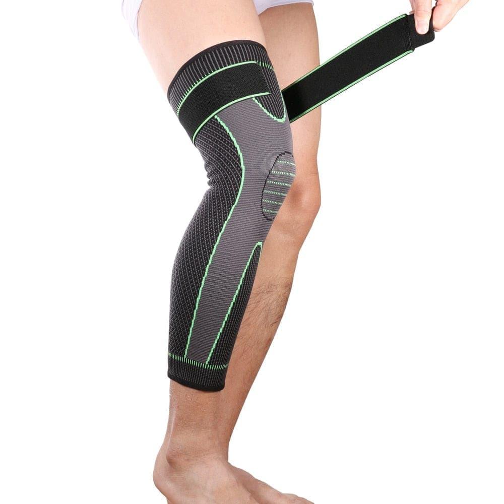 Elasticity Long Knee Protector Brace Leg Sleeve Calf Knee Support Brace Protector Leg Warm Sports Kneepads - Ammpoure Wellbeing 🇬🇧