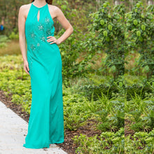 Load image into Gallery viewer, Emerald Evening Georgette Dress - Ammpoure London
