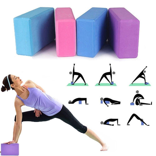 EVA Yoga Blocks Foam Yoga Brick Pillow Colorful Bolster Yoga Exercise Bodybuilding Workout Equipment Joga Blocks Cube Stretching - Ammpoure Wellbeing 🇬🇧