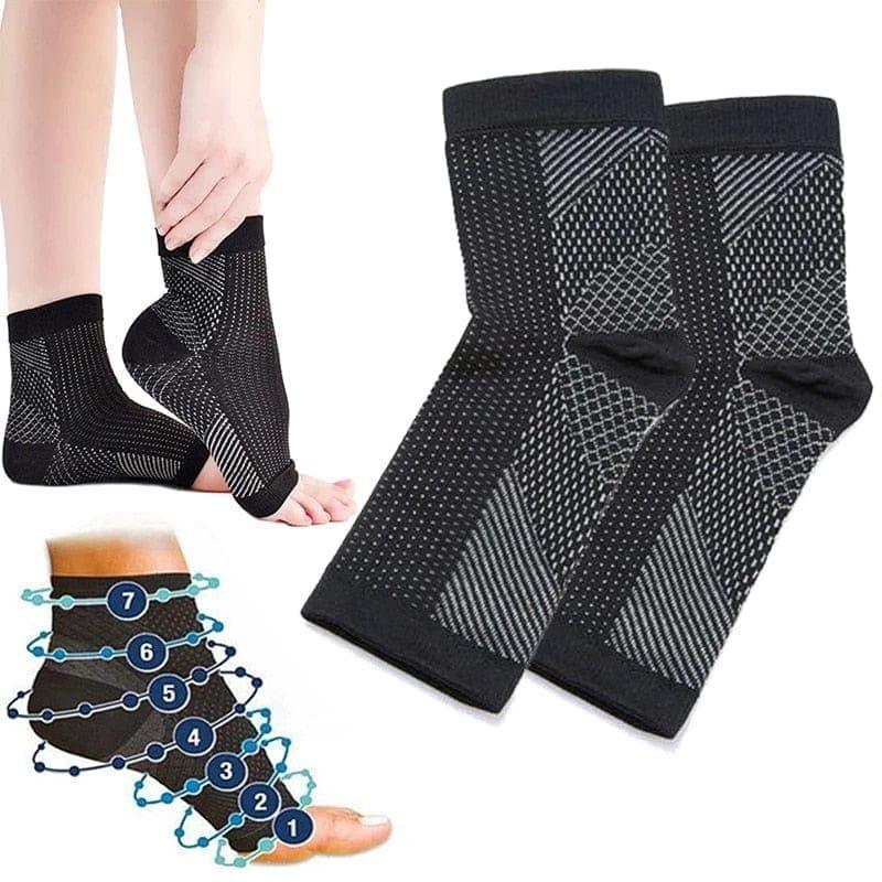 Foot angel anti fatigue compression foot sleeve Ankle Support Running Cycle Basketball Sports Socks Outdoor Men Ankle Brace Sock - Ammpoure Wellbeing 🇬🇧
