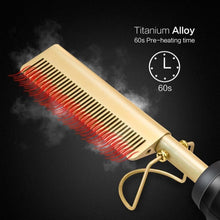 Load image into Gallery viewer, Hair Straightener Brush Hot Hair Comb, Curling Iron for Women Men - Ammpoure London
