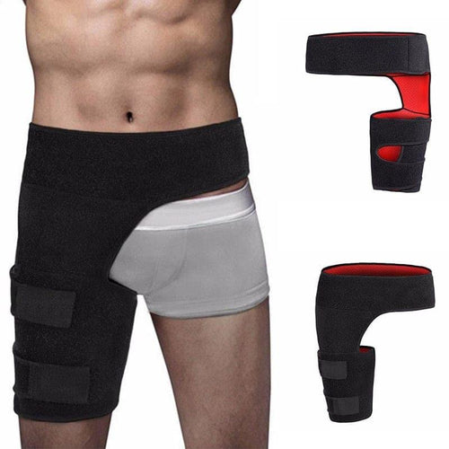 Leg Warmers Groin Support Wrap Hip Joint Support Loin Groin Sacrum Pain Relief Strain Arthritis Protector Hip Thigh Guard Brace - Ammpoure Wellbeing 🇬🇧