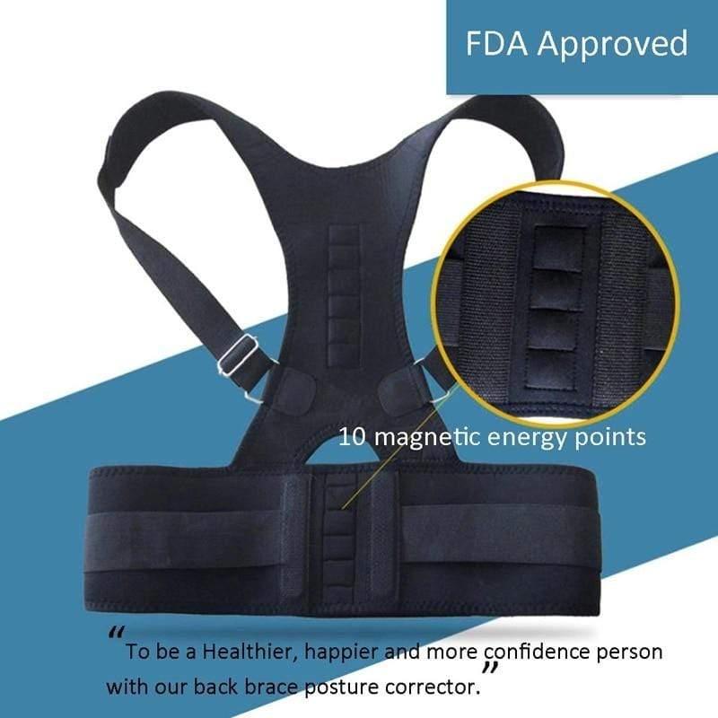 Magnetic Therapy Posture Corrector Brace Back Support Belt for Men Wom –  Ammpoure Wellbeing