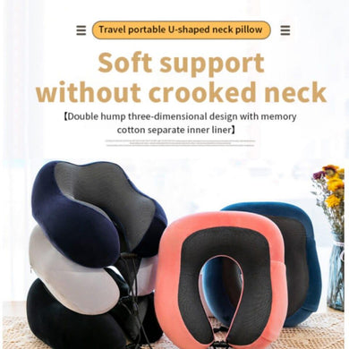 Memory Foam U Shaped Pillow Neck Pillow Nap Cervical Pillow Nap Pillow Neck Pillow U Shaped Pillow for Airplane Sleeping by Car - Ammpoure Wellbeing 🇬🇧