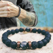 Load image into Gallery viewer, Men Bracelet Natural Moonstone Bead Tibetan Buddha Bracelet - Ammpoure London
