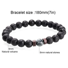 Load image into Gallery viewer, Men Bracelet Natural Moonstone Bead Tibetan Buddha Bracelet - Ammpoure London
