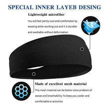 Load image into Gallery viewer, Men sweatband sports Headband Stretch Elastic Women Yoga Running hair band for men Outdoor Sport Headwrap Fitness Sports safety - Ammpoure Wellbeing 🇬🇧
