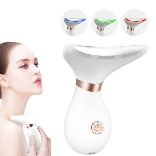 Multifunctional Face Neck Massage Facial Lift Beauty Devices Remove Double Chin LED Photon Therapy Anti Wrinkle Skin Care Tools - Ammpoure Wellbeing 🇬🇧