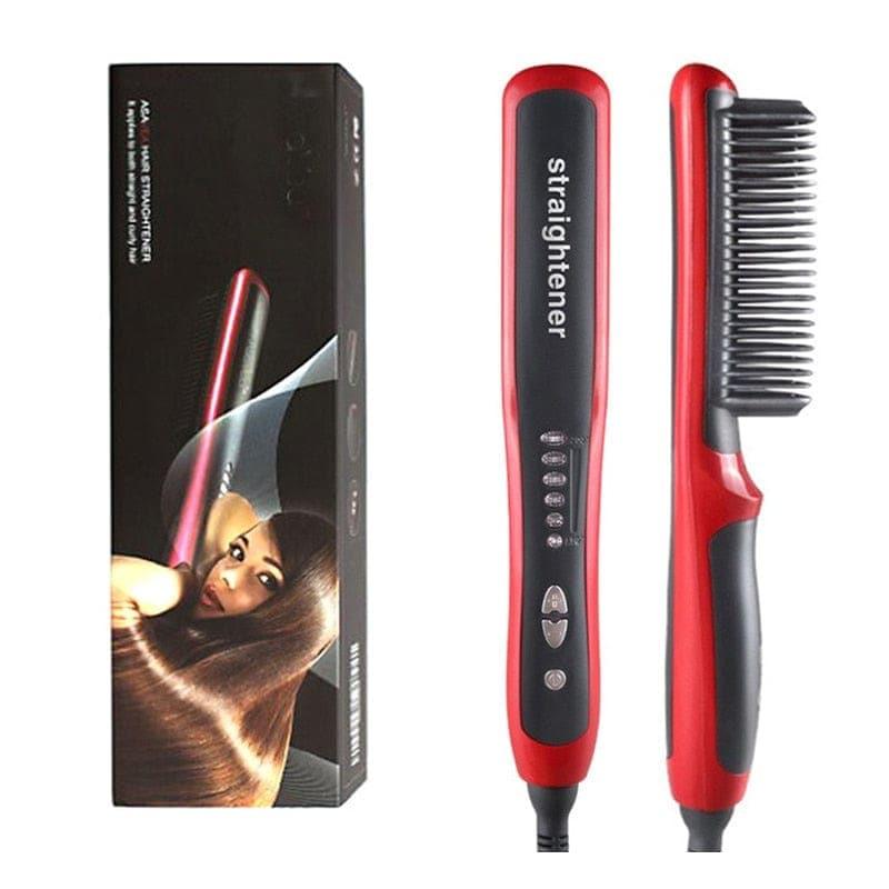 Multifunctional Hair Straightener Comb Anti-Scald Hair Straightening Brush Comb Fast Heating Hair Straightener - Ammpoure Wellbeing 🇬🇧