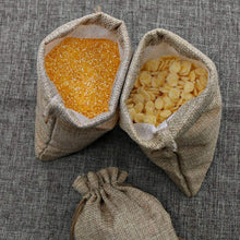 Load image into Gallery viewer, Natural Jute Drawstring Pouch Bag (5 Pieces) - Ammpoure London
