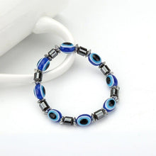 Load image into Gallery viewer, Nature Magnetic Therapy Black Stone Blue Cat Eye Beaded Hematite beads Bracelet biomagnetismo Health Care Weight Loss Bracelet - Ammpoure Wellbeing 🇬🇧
