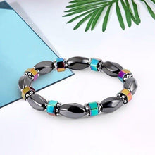 Load image into Gallery viewer, Nature Magnetic Therapy Black Stone Blue Cat Eye Beaded Hematite beads Bracelet biomagnetismo Health Care Weight Loss Bracelet - Ammpoure Wellbeing 🇬🇧

