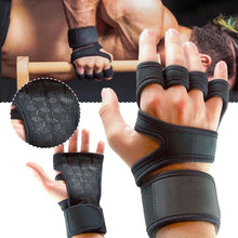 Load image into Gallery viewer, New 1 Pair Weight Lifting Training Gloves Women Men Fitness Sports Body Building Gymnastics Grips Gym Hand Palm Protector Gloves - Ammpoure Wellbeing 🇬🇧
