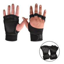 Load image into Gallery viewer, New 1 Pair Weight Lifting Training Gloves Women Men Fitness Sports Body Building Gymnastics Grips Gym Hand Palm Protector Gloves - Ammpoure Wellbeing 🇬🇧
