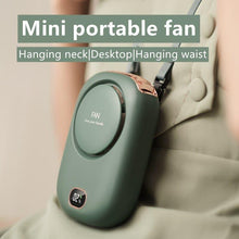 Load image into Gallery viewer, New Mini Portable Fan Portable Rechargeable Bladeless Turbo Ultra Quiet Student Hand Held Fan Outdoor Sports Travel - Ammpoure Wellbeing 🇬🇧
